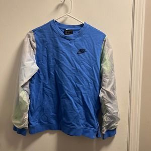 * Nike Blue Color Block Sweat Shirt